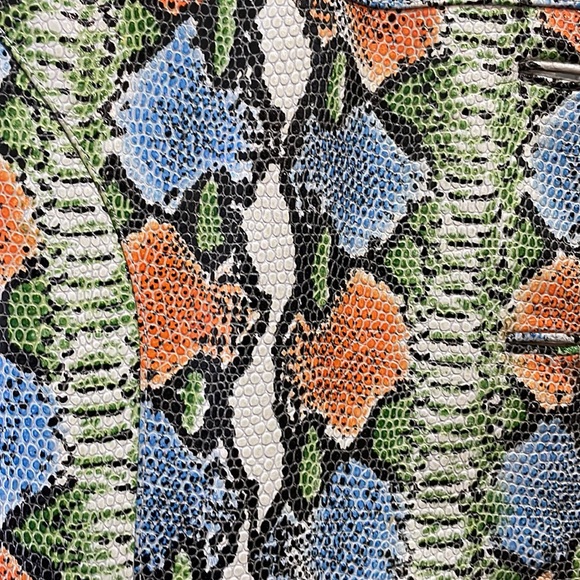 North Beach leather snake print jacket Sz 8 womens - Picture 3 of 6